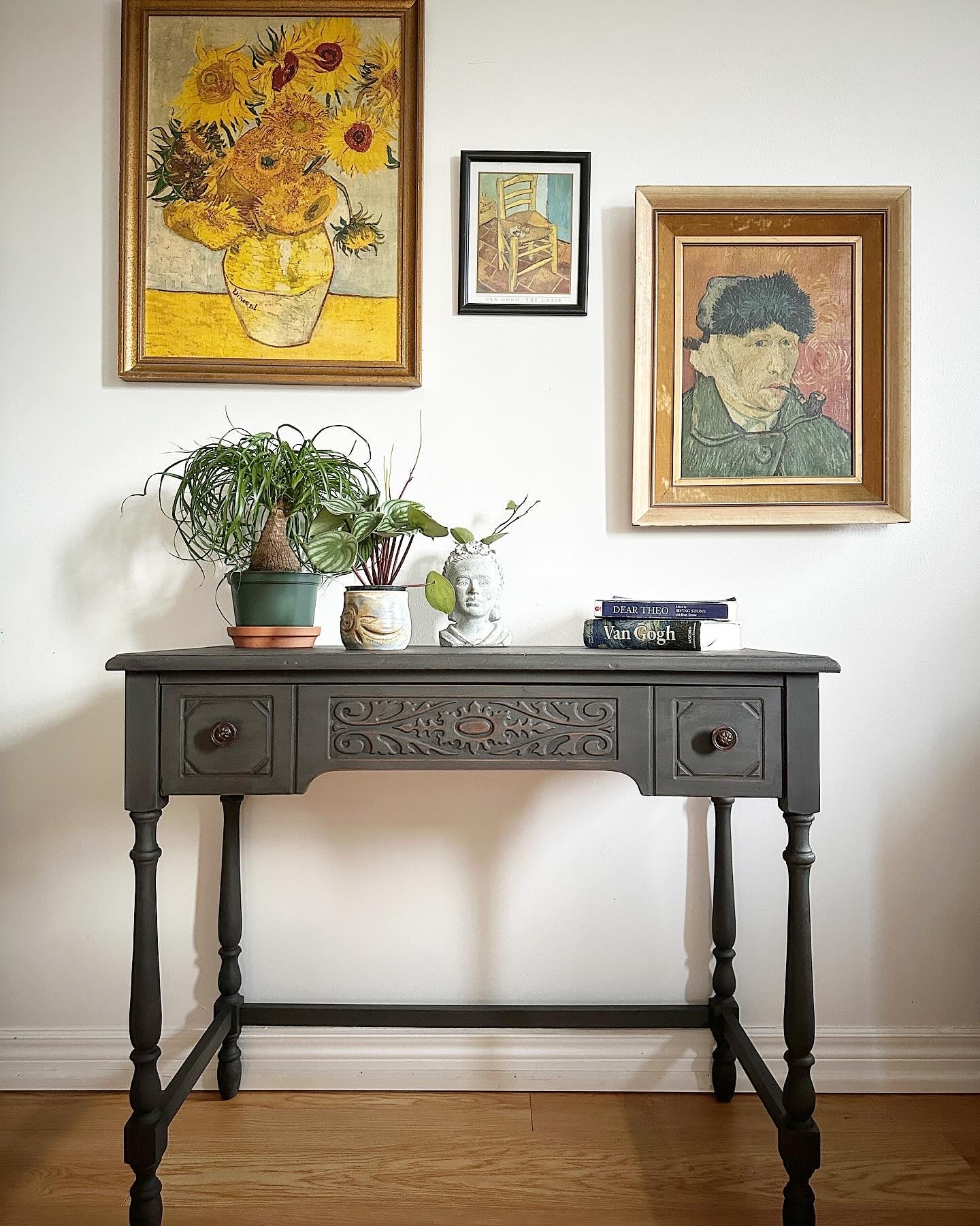 Graphite console table