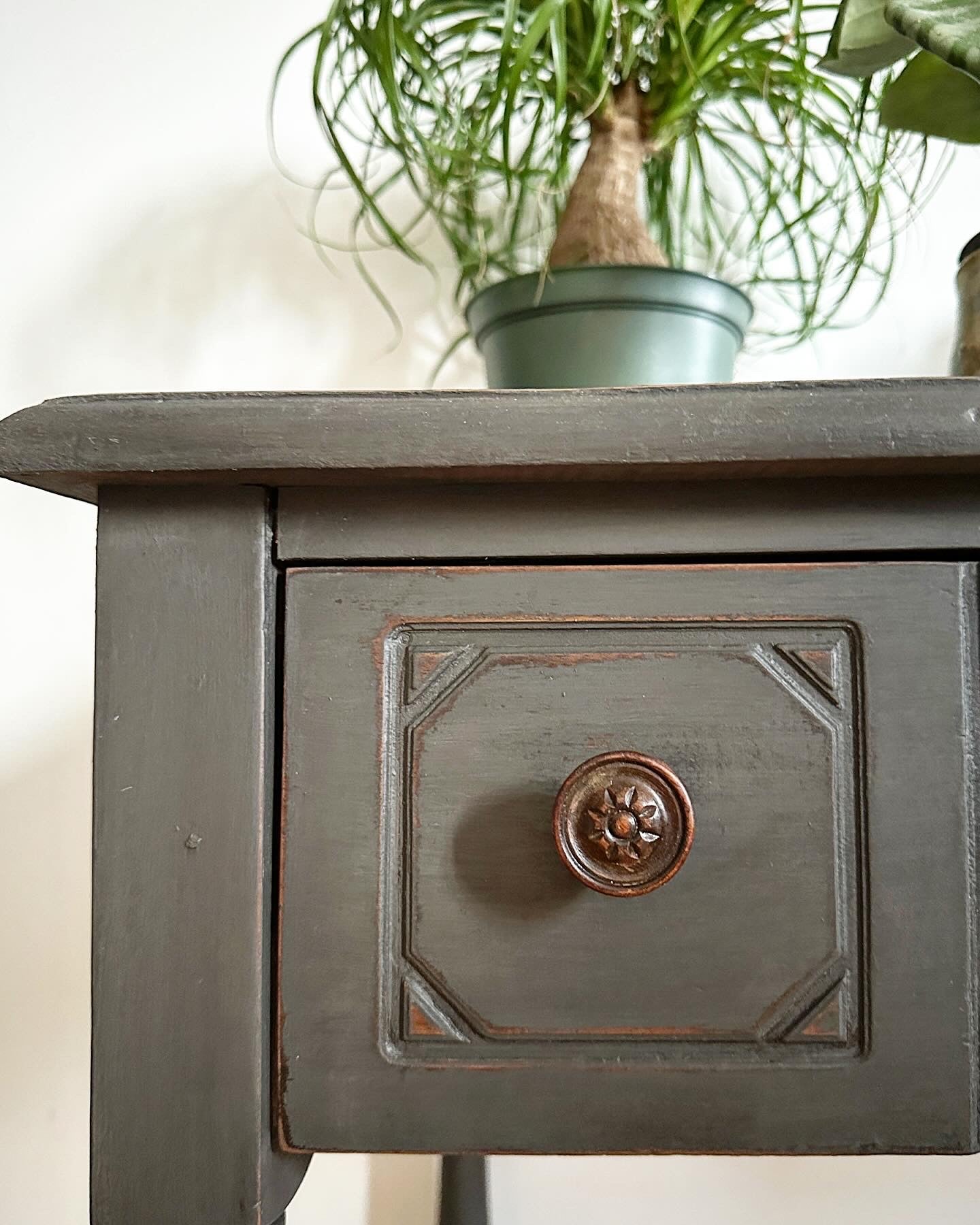 Graphite console table