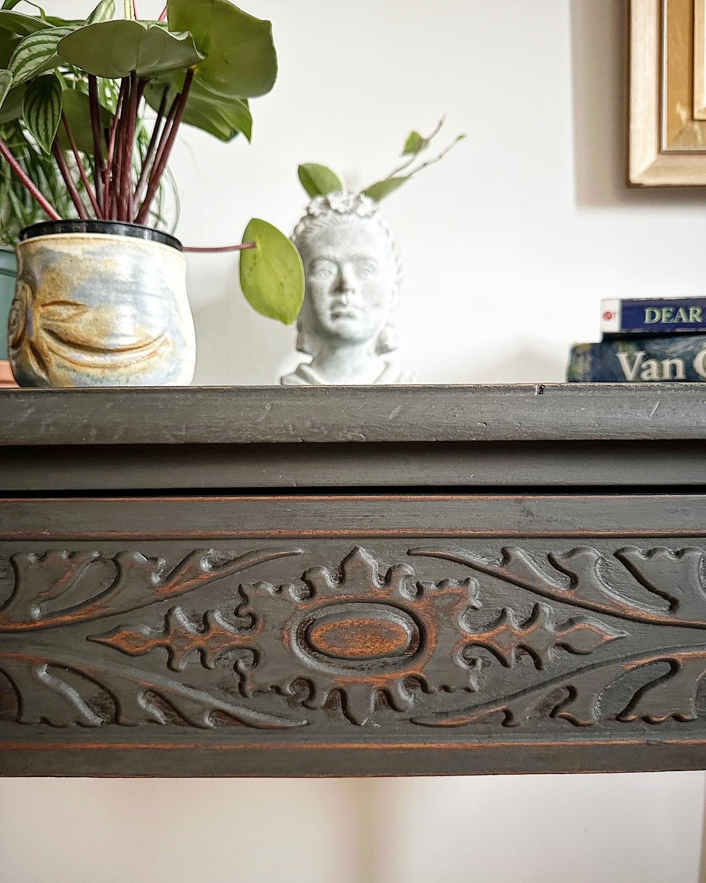 Graphite console table