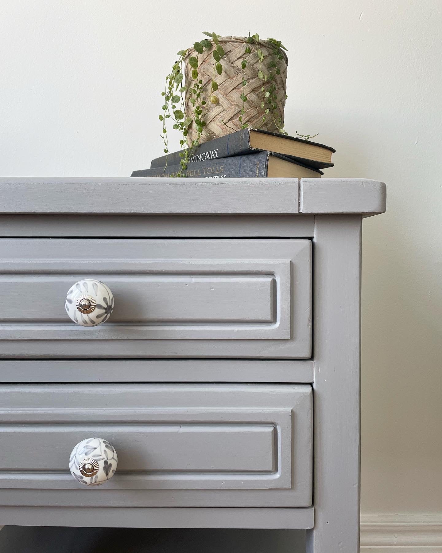 custom order - grey nightstand