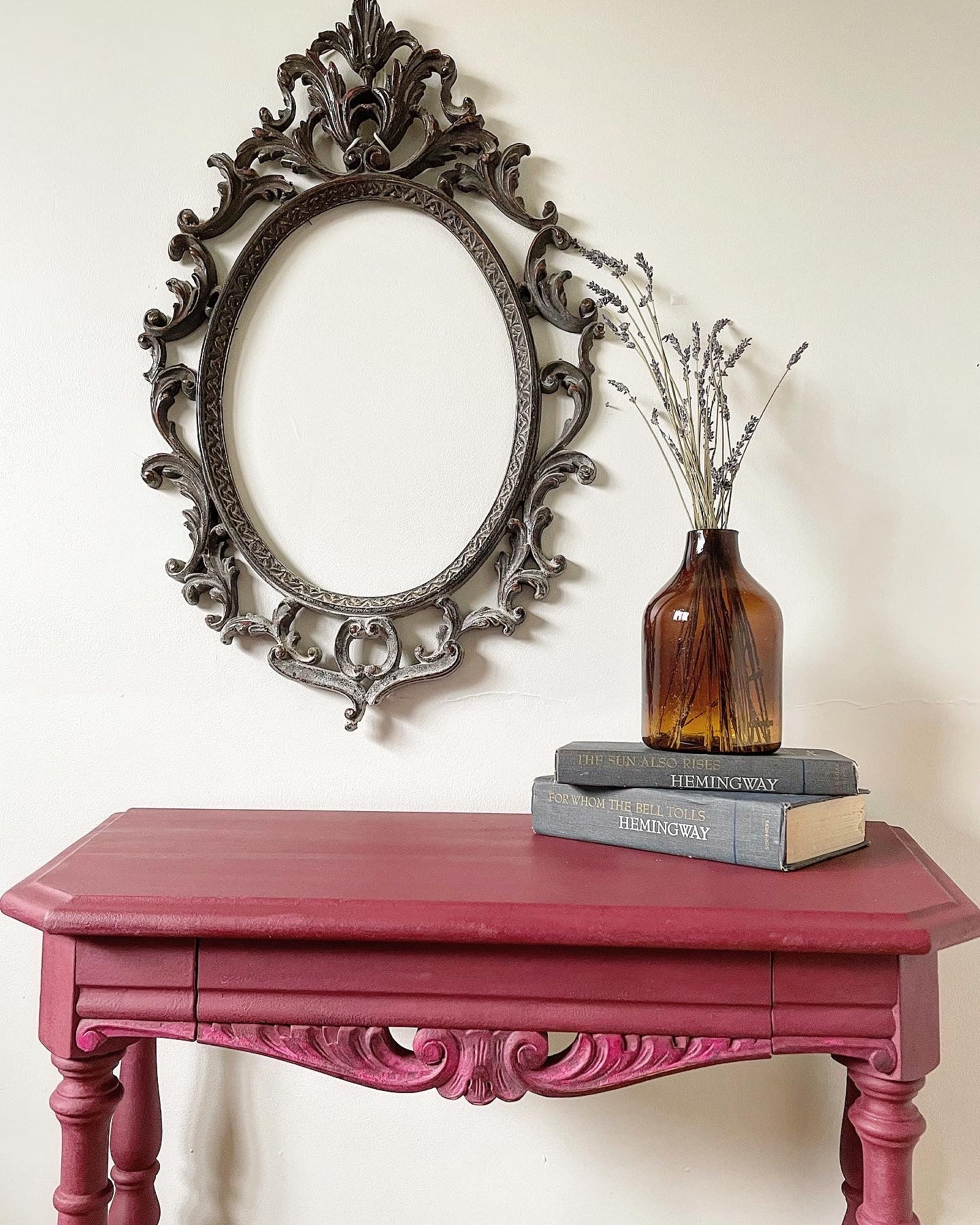 Burgundy Console Table