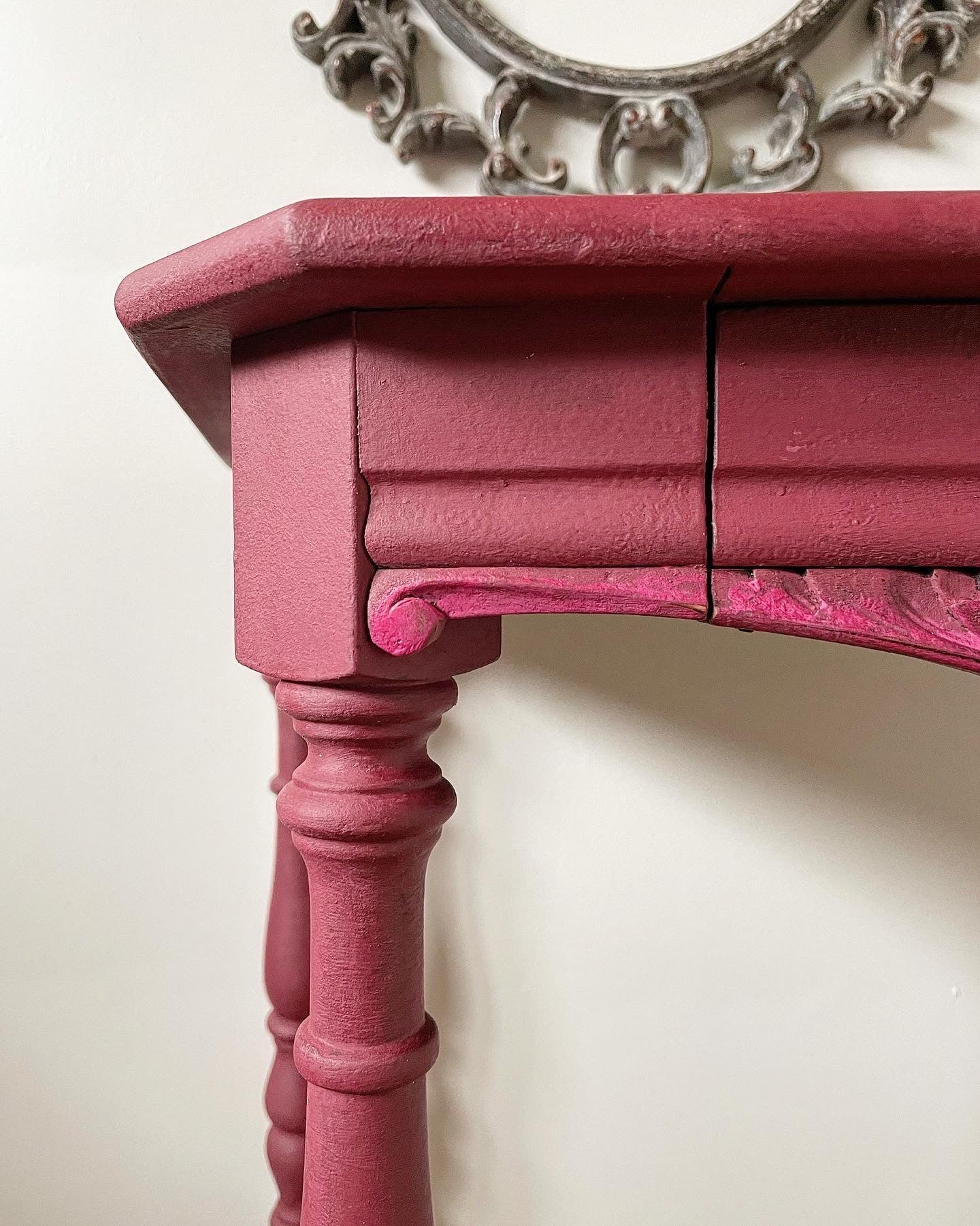 Burgundy Console Table