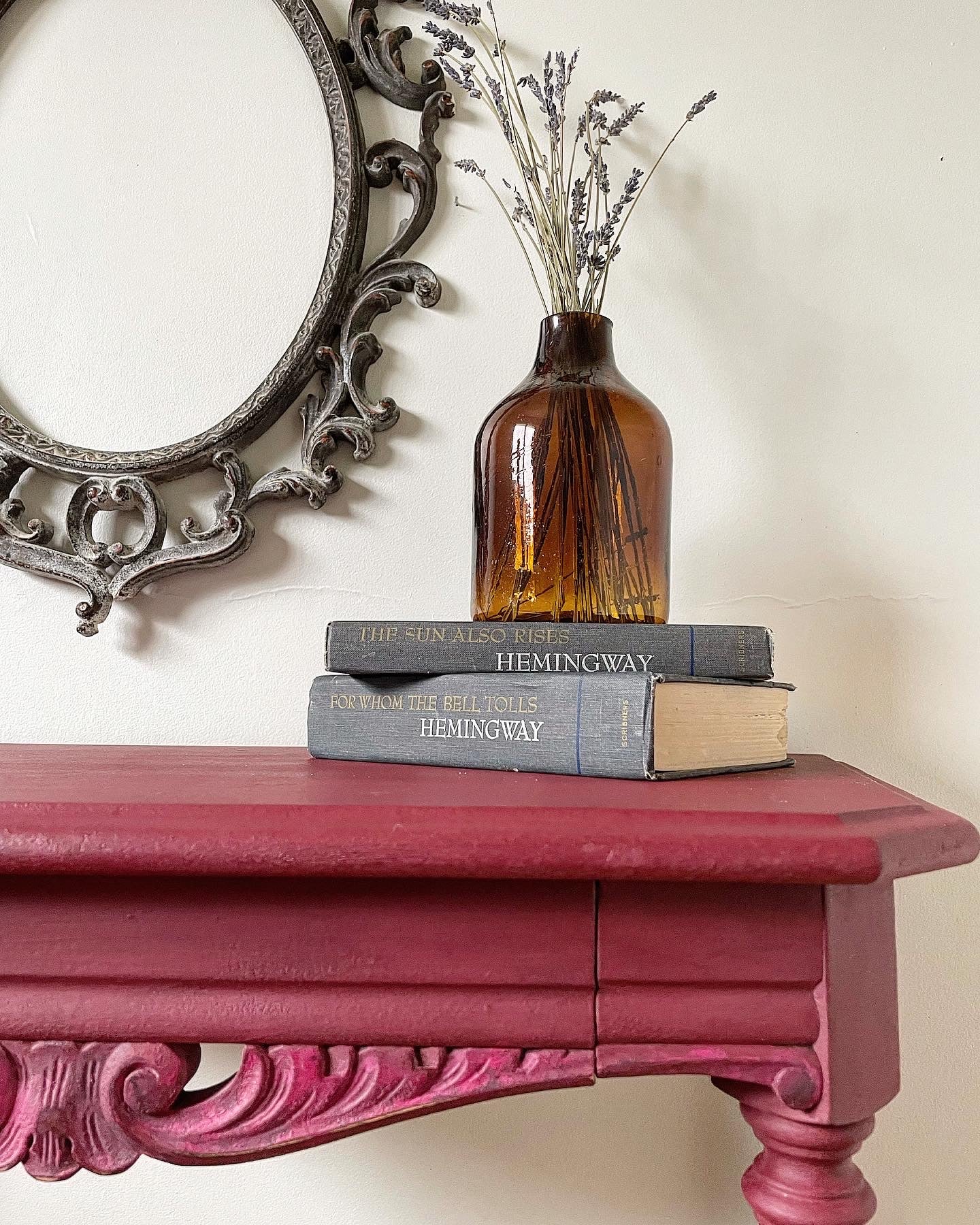 Burgundy Console Table