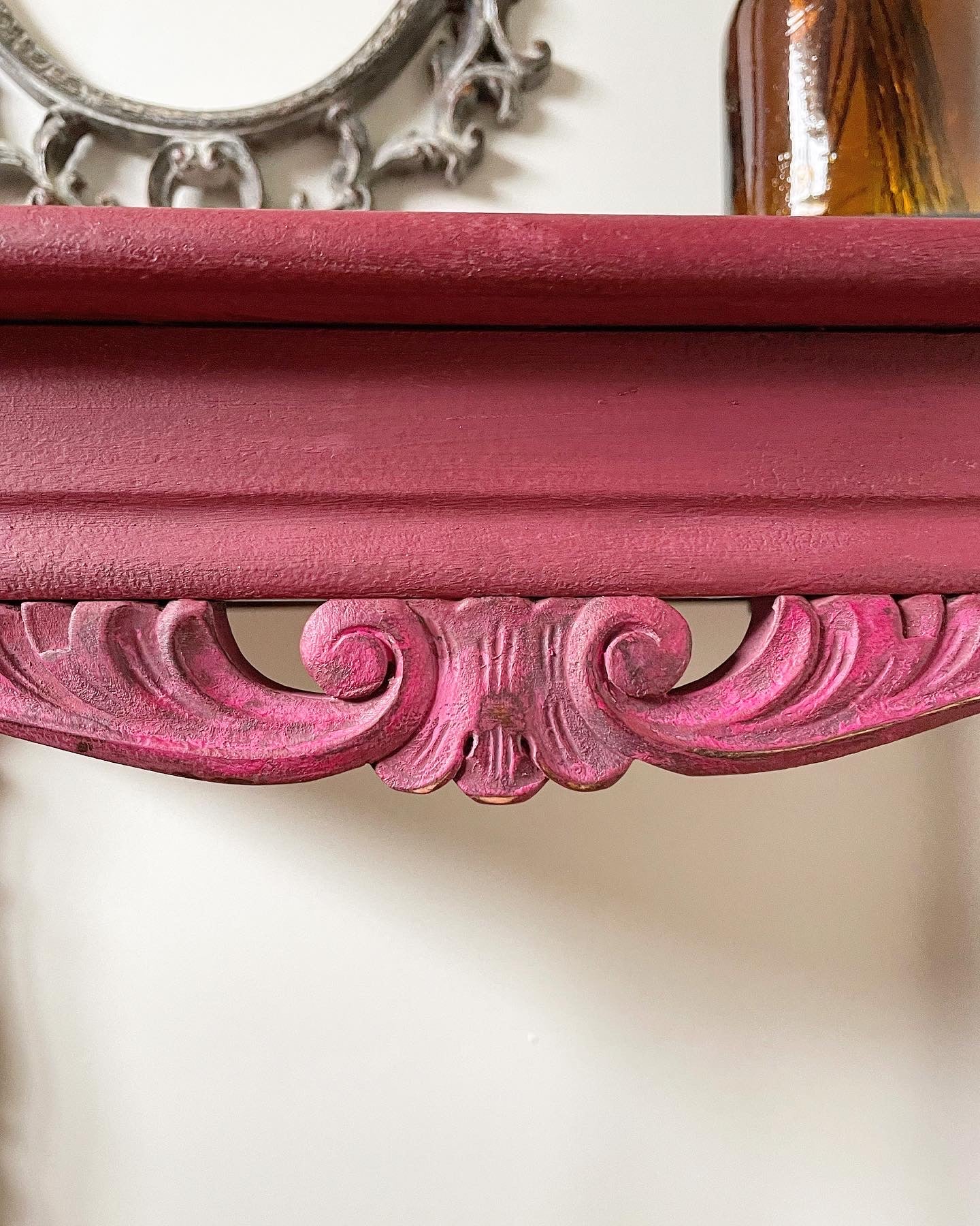 Burgundy Console Table