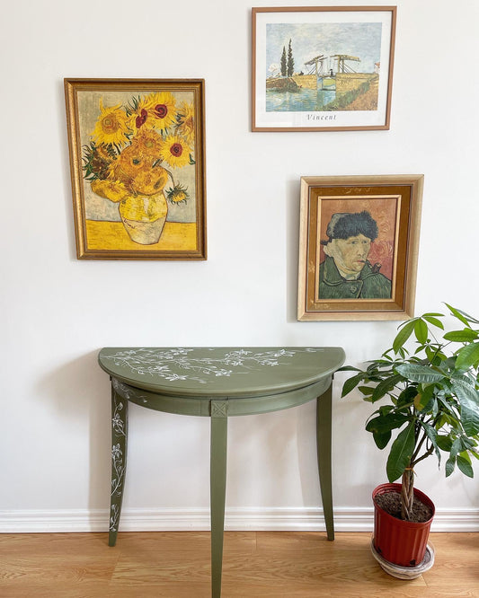 olive console table